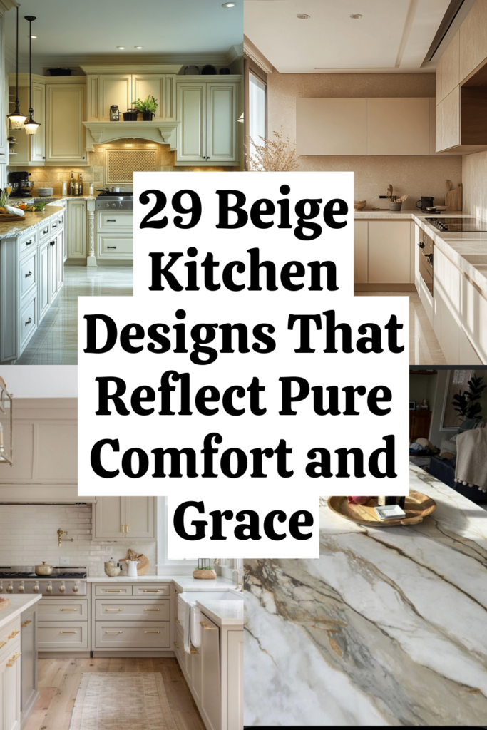 29 Beige Kitchen Cabinets That Pair Perfectly with Marble