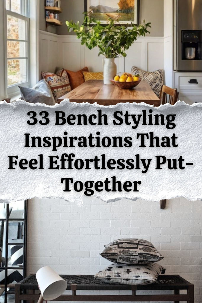 33 Bench Styling Tricks for a Designer Room